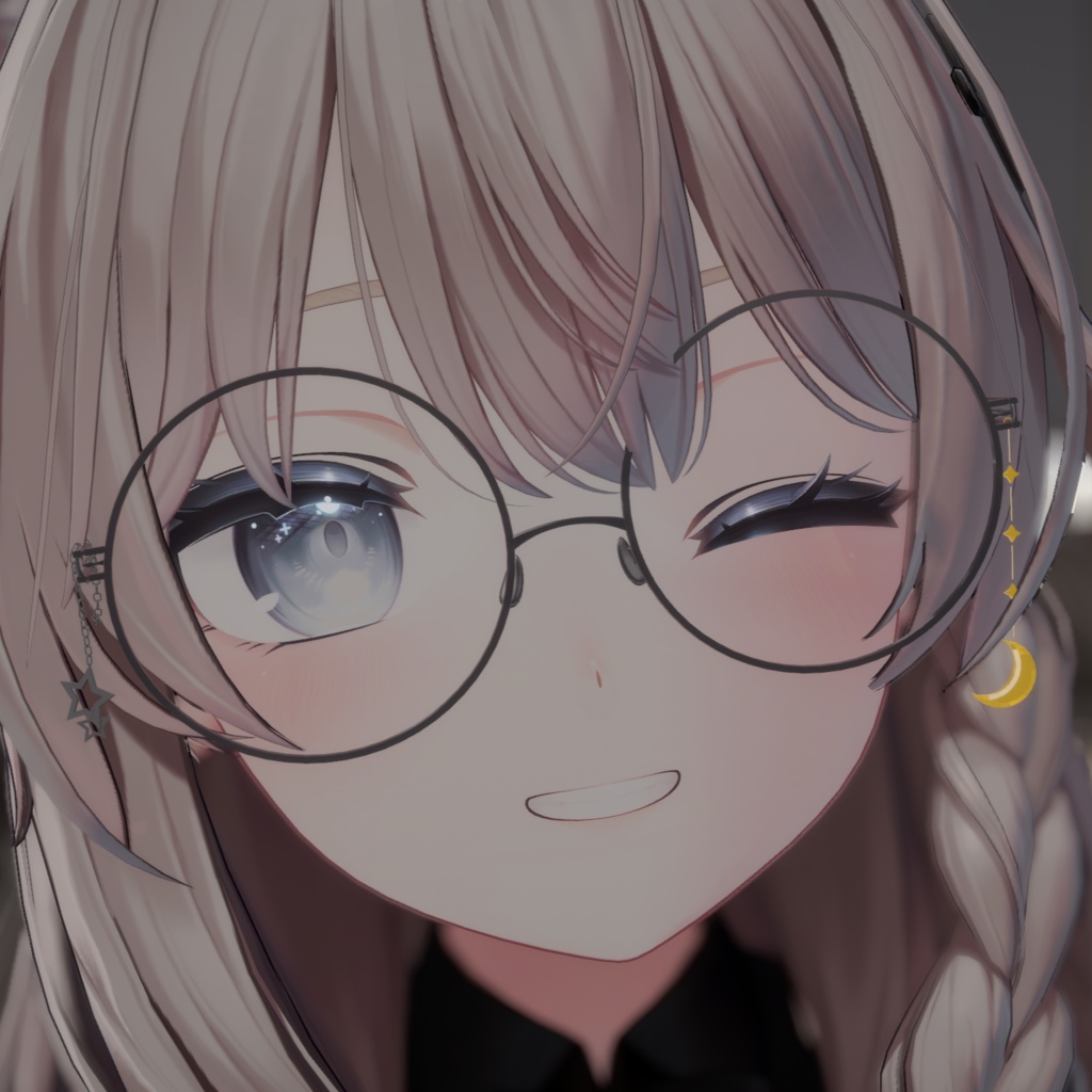 【丸眼鏡】Moonlight Glasses【VRC想定】