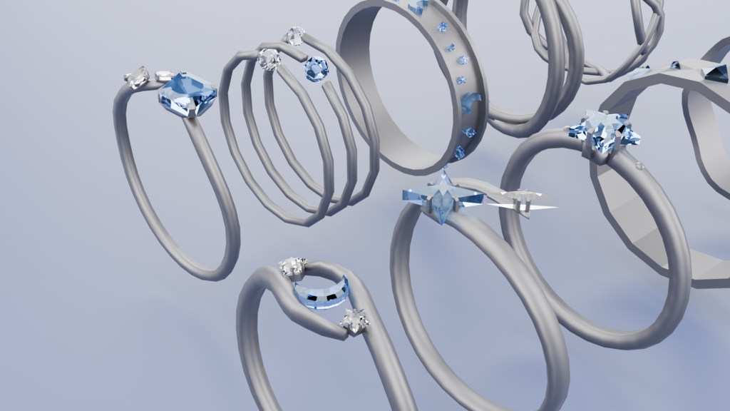 【指輪10点セットMA対応】Stellar Rings / 10-Piece Set【VRC想定】