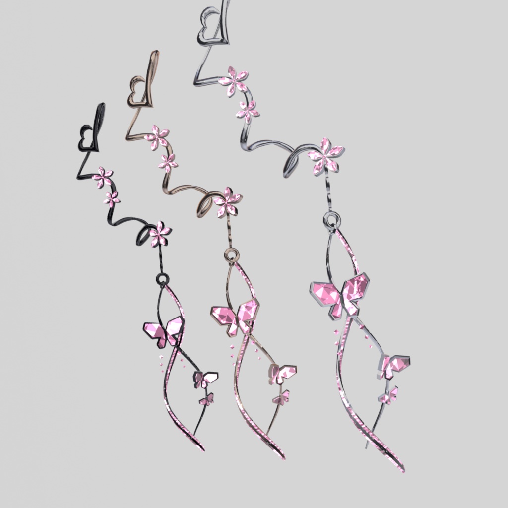 【イヤリング】Garden Cuff【VRC想定】