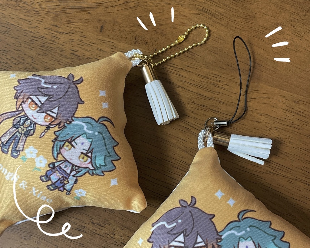 鍾離と魈のクッションストラップ