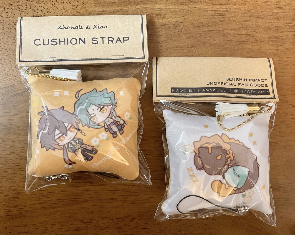 鍾離と魈のクッションストラップ