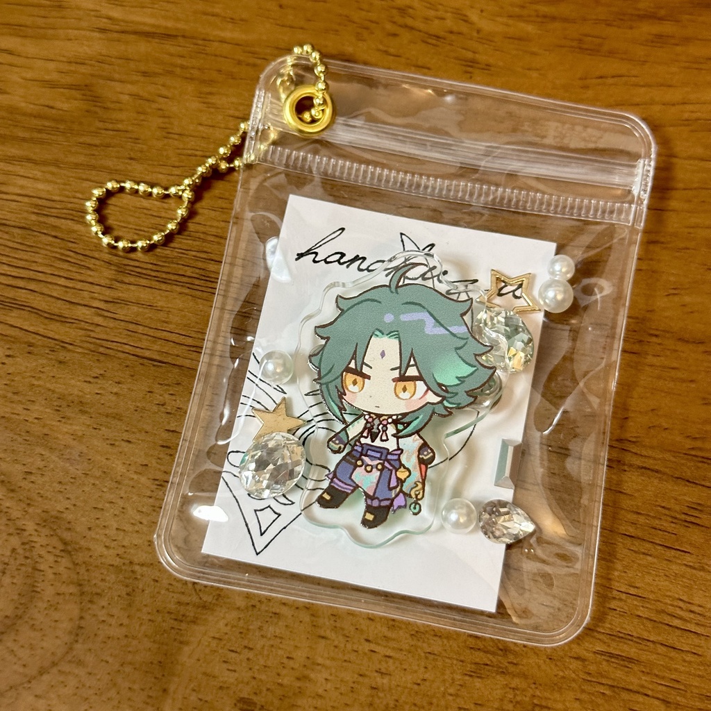 鍾離と魈のアクリルバッジキーホルダー