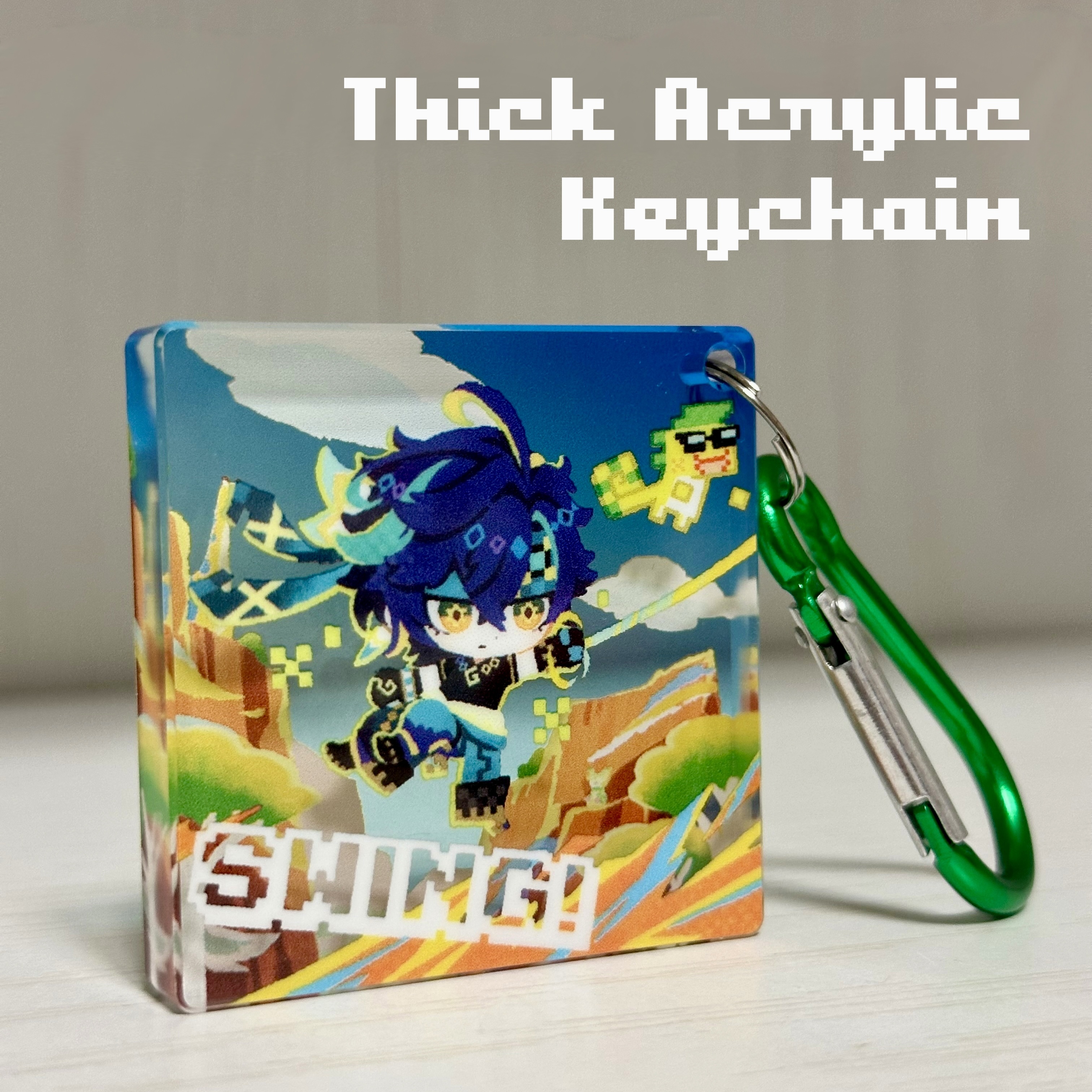 キィニチとアハウのドミノ風アクリルキーホルダー