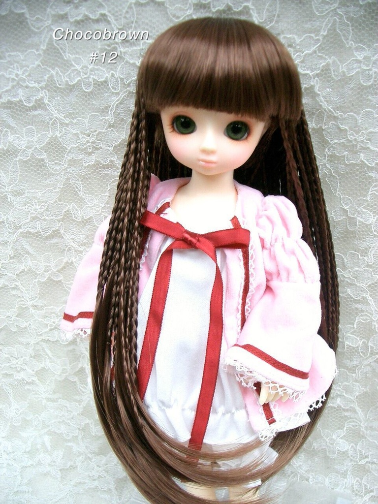 ウィッグ / 6-7インチ / 前髪全三つ編み (6-7/28992)