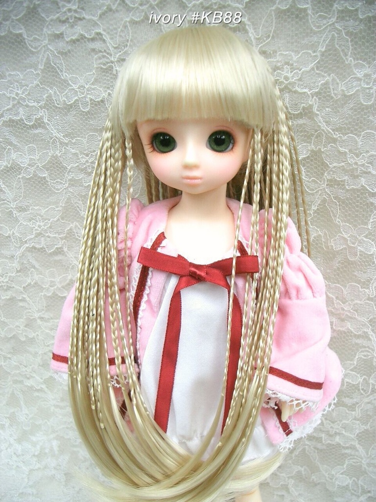 ウィッグ / 6-7インチ / 前髪全三つ編み (6-7/28992)