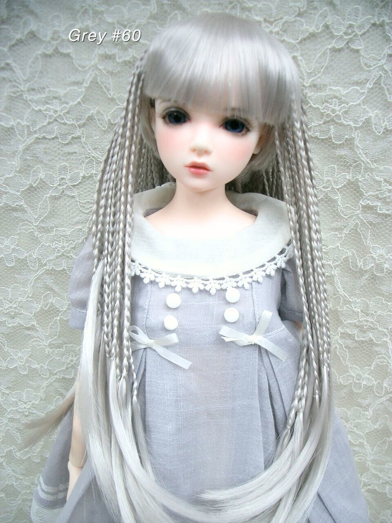 ウィッグ / 6-7インチ / 前髪全三つ編み (6-7/28992)