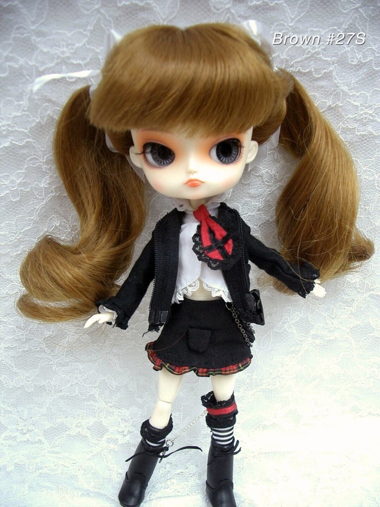 ウィッグ / 8-9インチ / ツーテールリボンカール (8-9/25129)