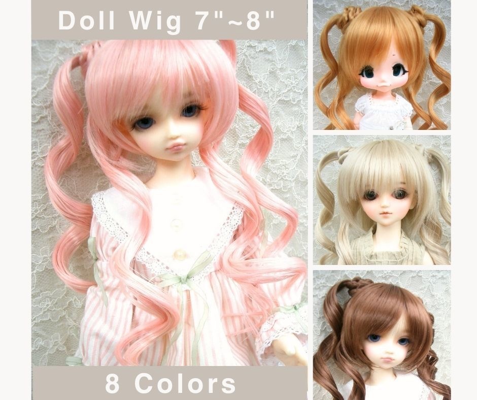 ウィッグ / 7-8インチ / 耐熱ロングツインカール (7-8/38079)