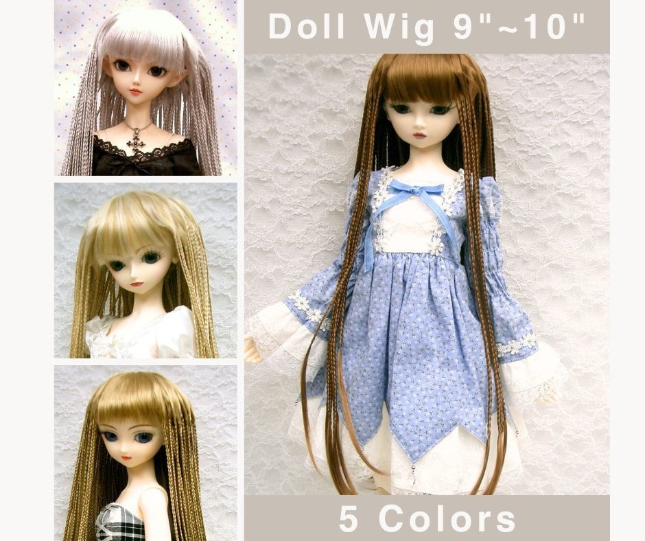 ウィッグ / 9-10インチ / 前髪三つ編み (9-10/28164)
