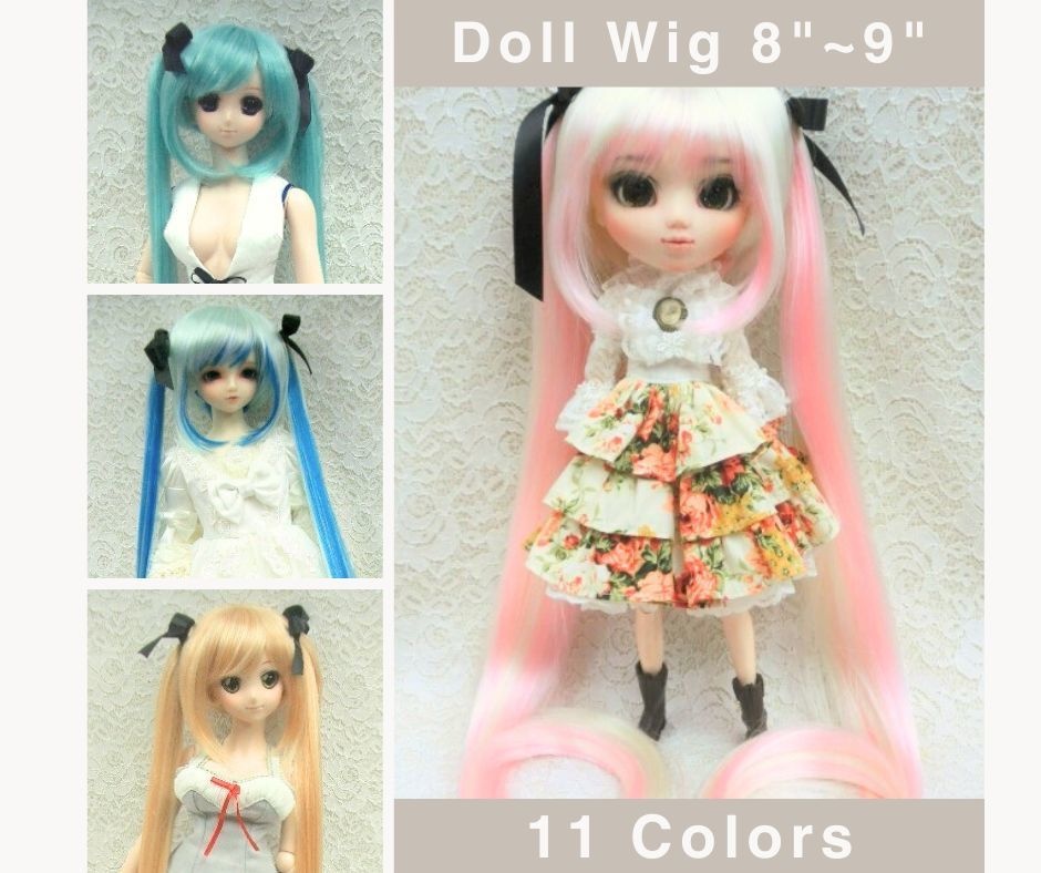 ウィッグ / 8-9インチ / リボンロングツインテール (8-9/38244N)
