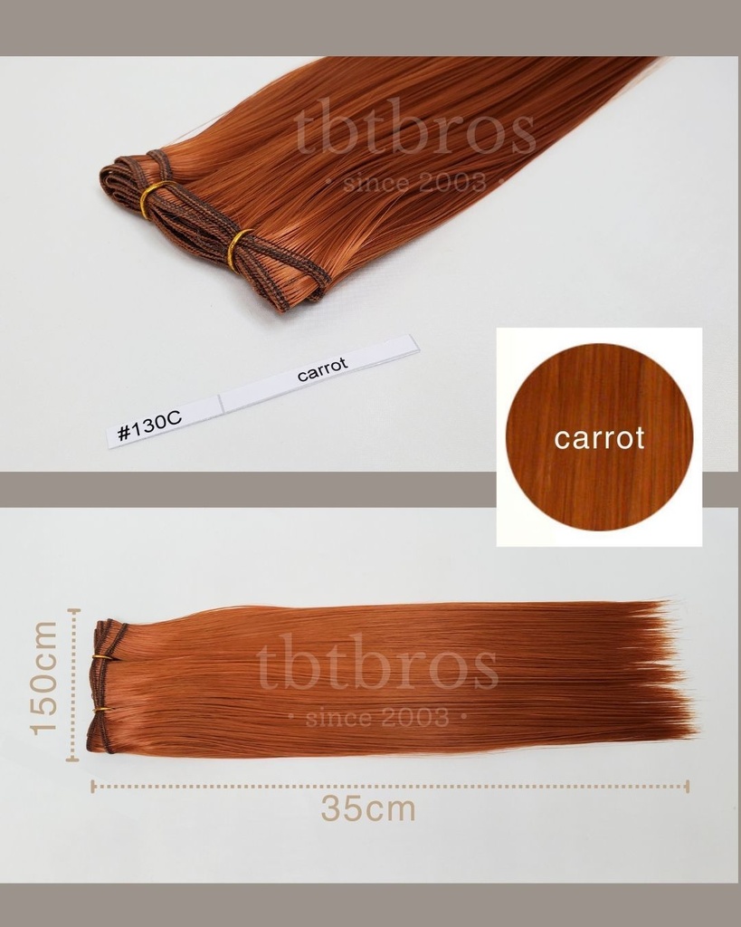 耐熱ウェフティング/ストレートロング 35cm (Carrot #130C)