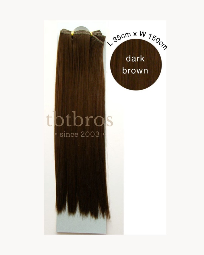 耐熱ウェフティング/ストレートロング 35cm (Dark Brown)