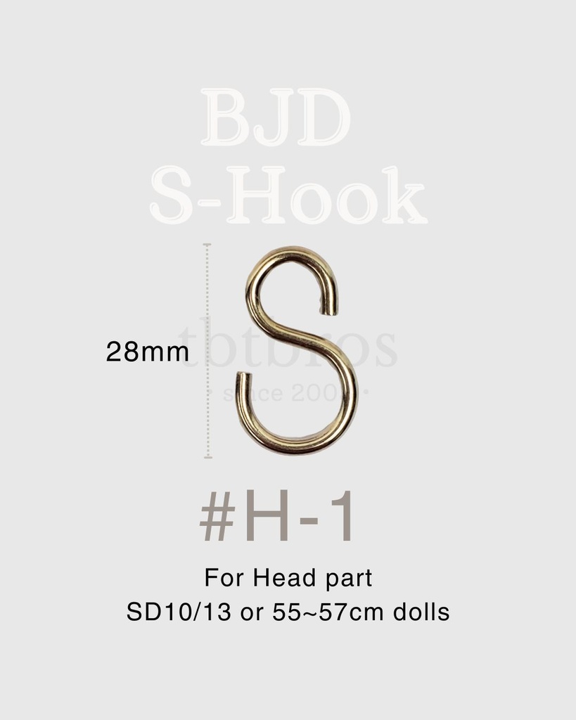 BJD S-Hook ステンレス鋼 (#H-1)