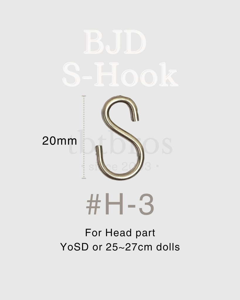 BJD S-Hook ステンレス鋼 (#H-3)