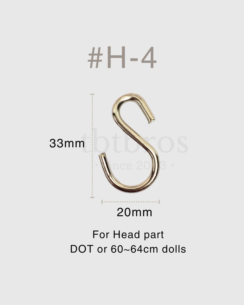 BJD S-Hook ステンレス鋼 (#H-4)