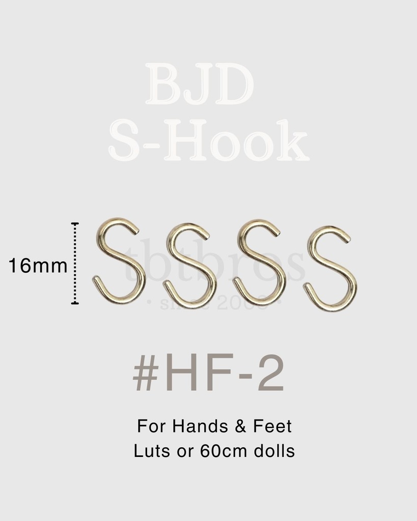 BJD S-Hook ステンレス鋼 (#HF-2)