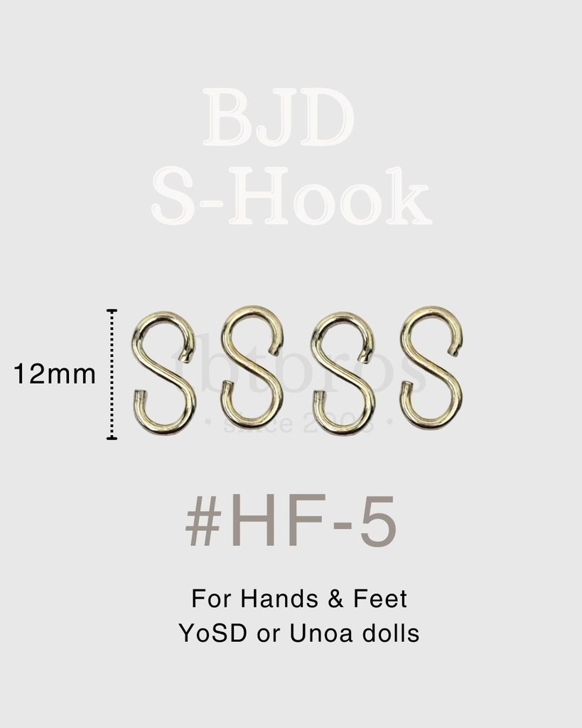 BJD S-Hook ステンレス鋼 (#HF-5)