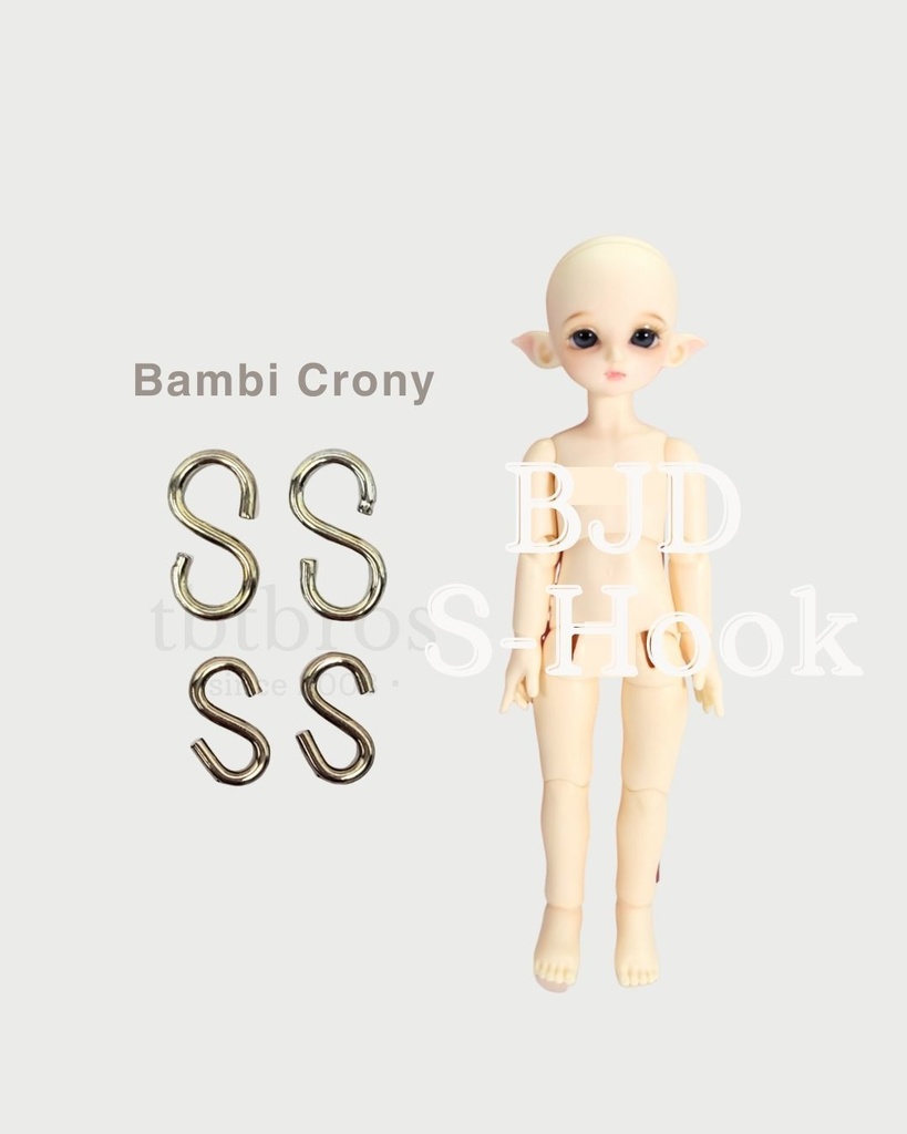 BJD S-Hook ステンレス鋼 (#HF-6)