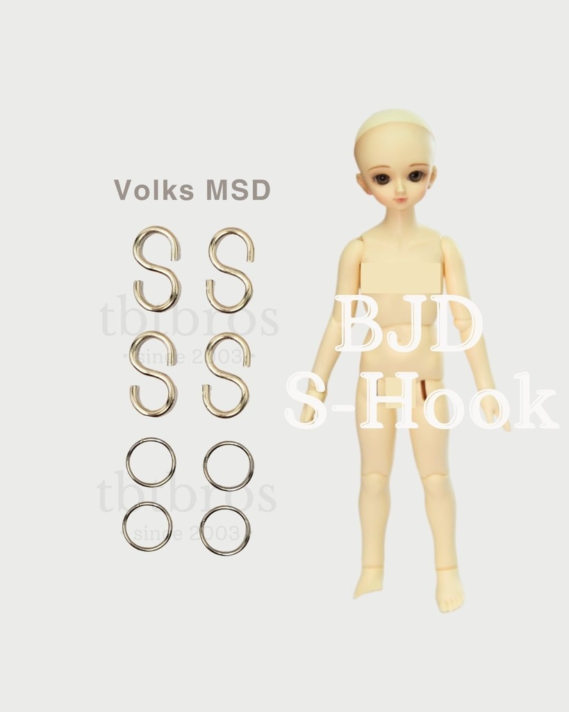 BJD S-Hook ステンレス鋼 (#HF-7)