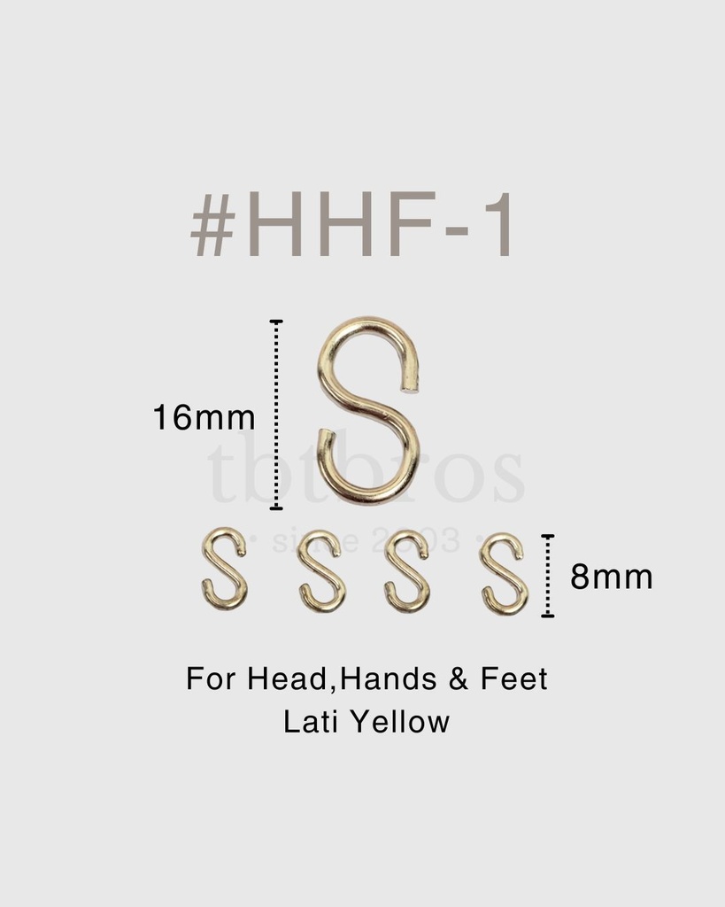 BJD S-Hook ステンレス鋼 (#HHF-1)