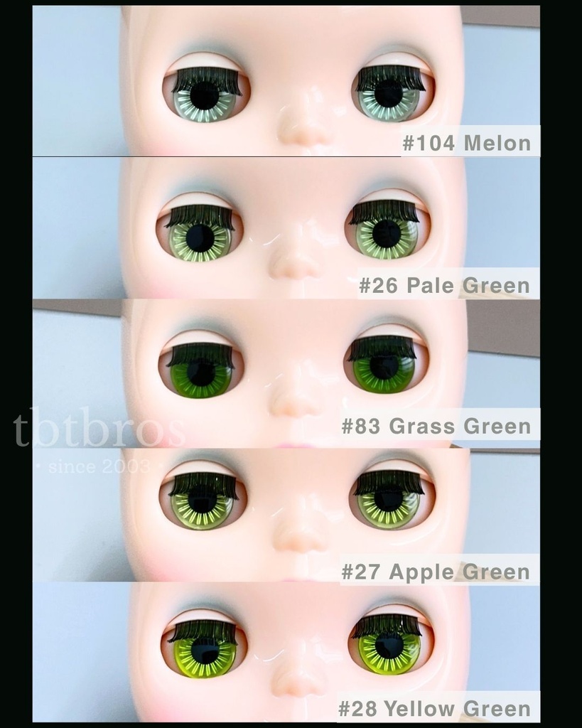 【ブライス用】カラーアイ #26 Pale Green
