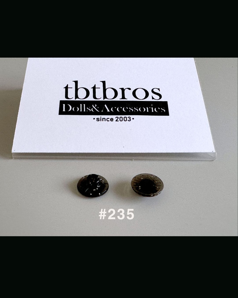 【ブライス用】グリッターアイ #235 Charcoal Grey