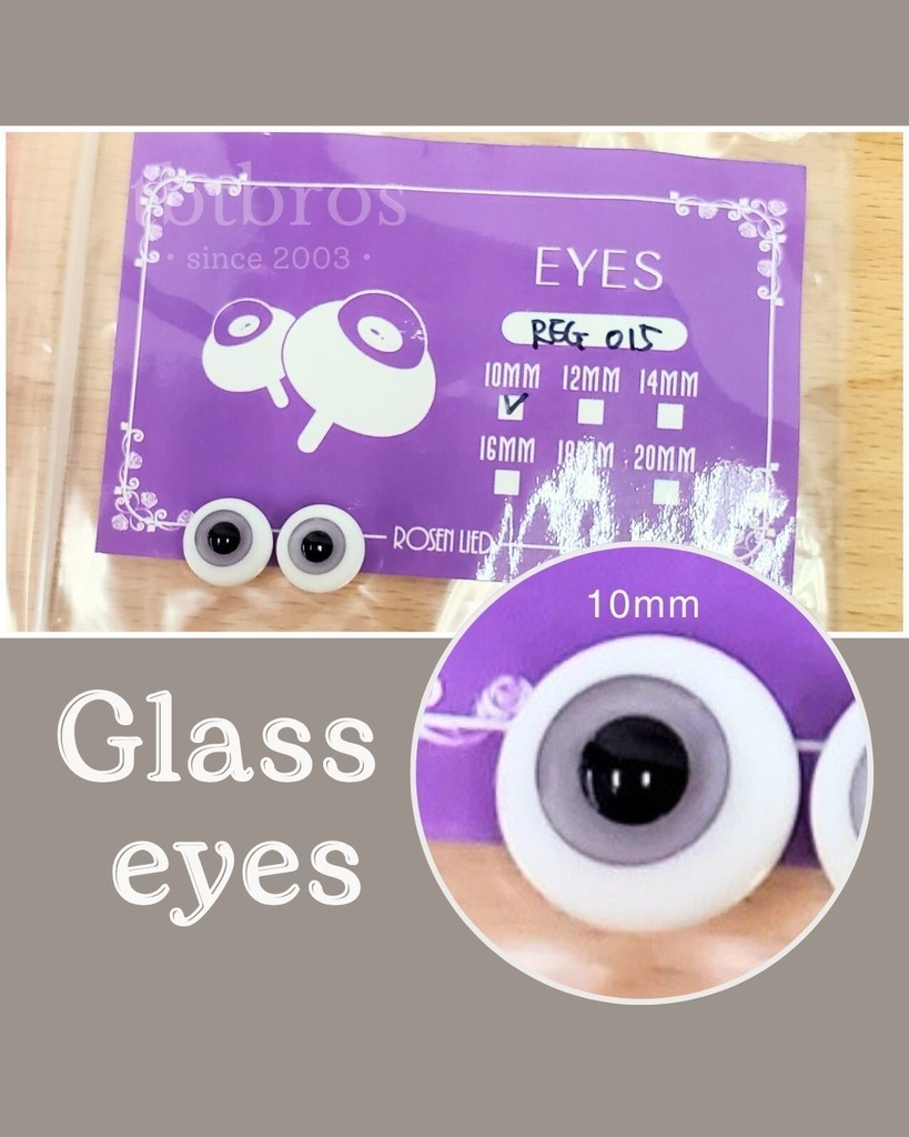 10mm グラスアイ ドール用 #REG015