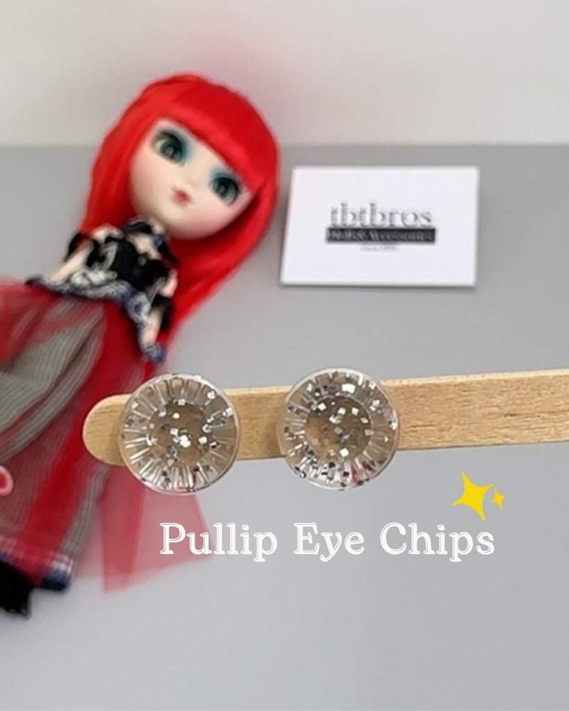 【プーリップ用】グリッターアイ #202 Pale Grey