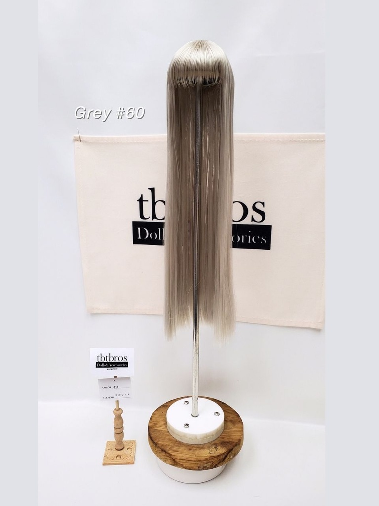 ウイッグ / 7-8インチ / ロングストレート *長さ 40cm  (7-8/28337L) (Grey #60) 