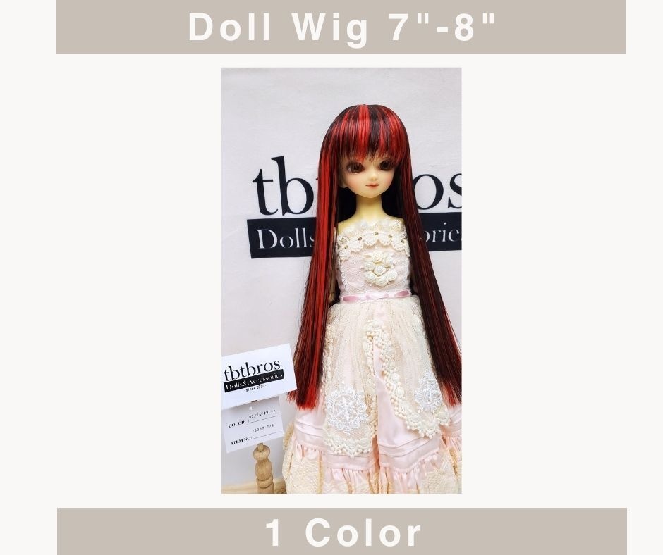 ウイッグ / 7-8インチ / ロングストレート *長さ 28cm  (7-8/28337) (Black-red Highlight #2/K1HL)