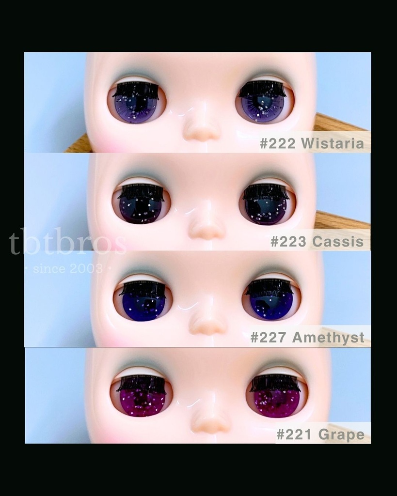 【ブライス用】カラーアイ Purple Glitter