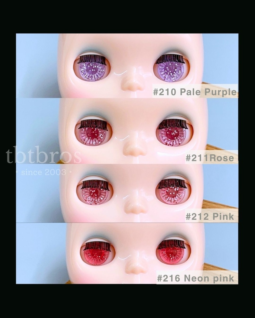 【ブライス用】カラーアイ Pale Purple+Pink Glitter