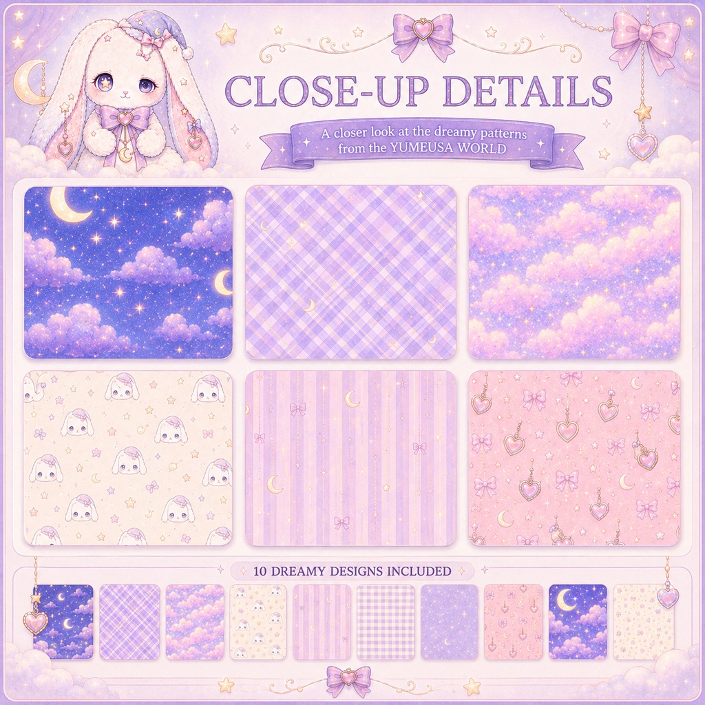 YUMEUSA WORLD|Dreamy Moon デジタルペーパー 10柄セット