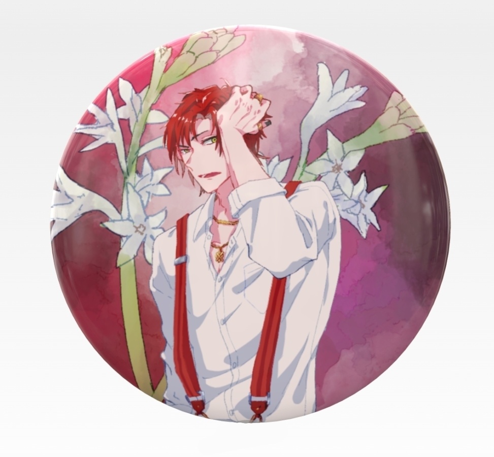 全グール缶バッジ 花×グール