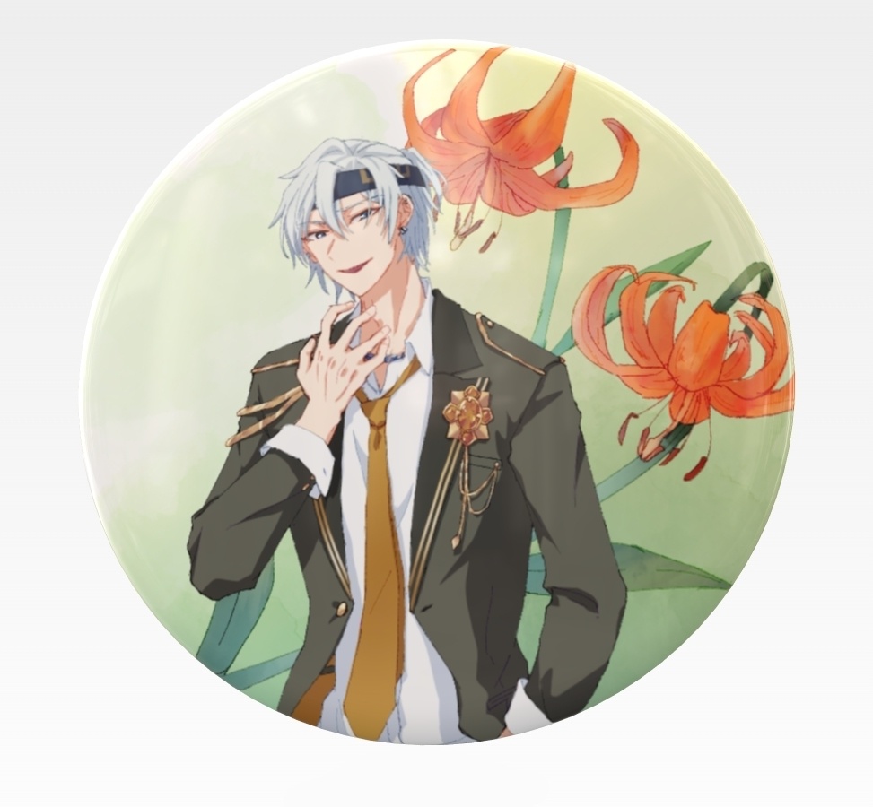 全グール缶バッジ 花×グール