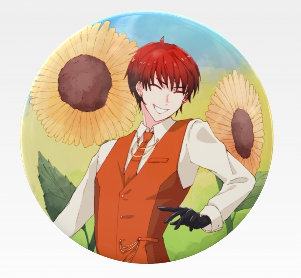 全グール缶バッジ 花×グール