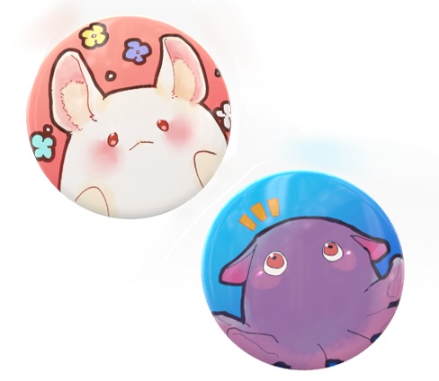 全グール缶バッジ 花×グール