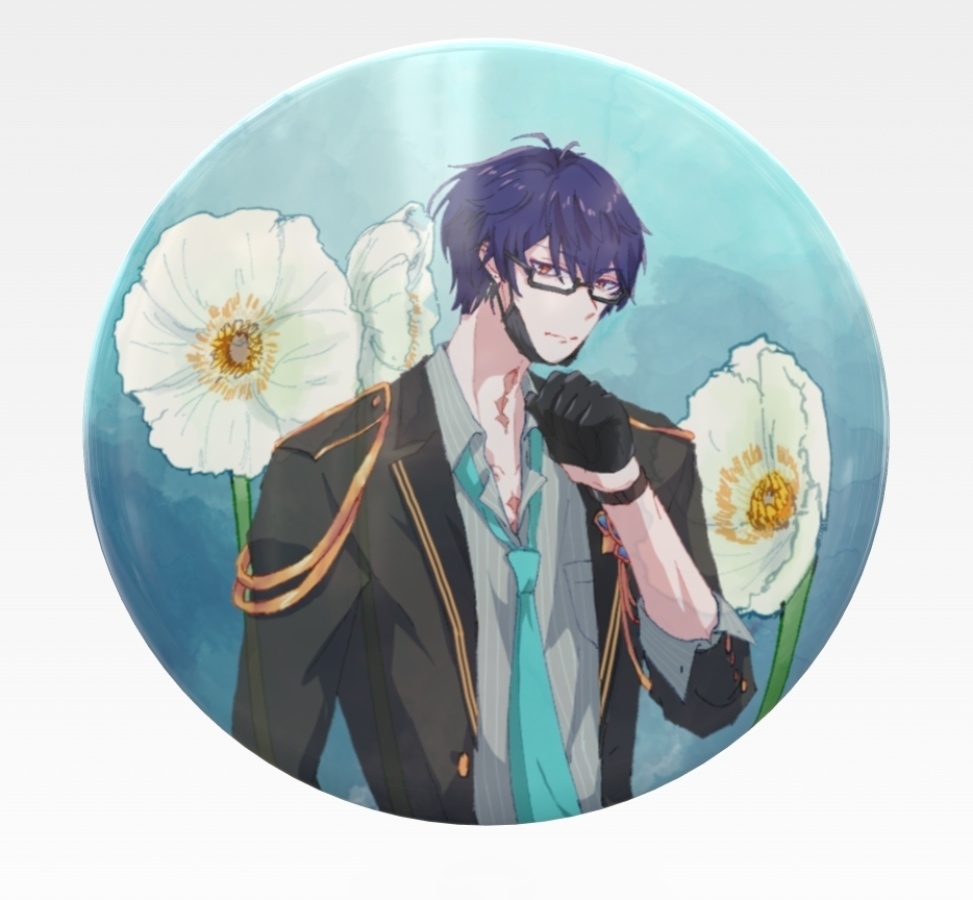 全グール缶バッジ 花×グール