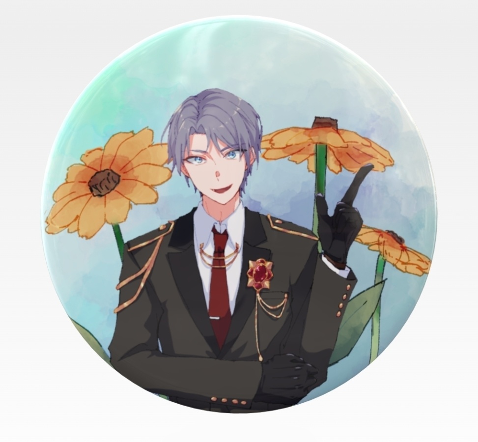 全グール缶バッジ 花×グール