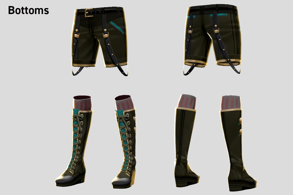 VRoid正式版対応済☆★L6セーラーベストセットVer.1.0(男女兼用)★☆無料サンプル有【VroidStudio正式版テクスチャ】