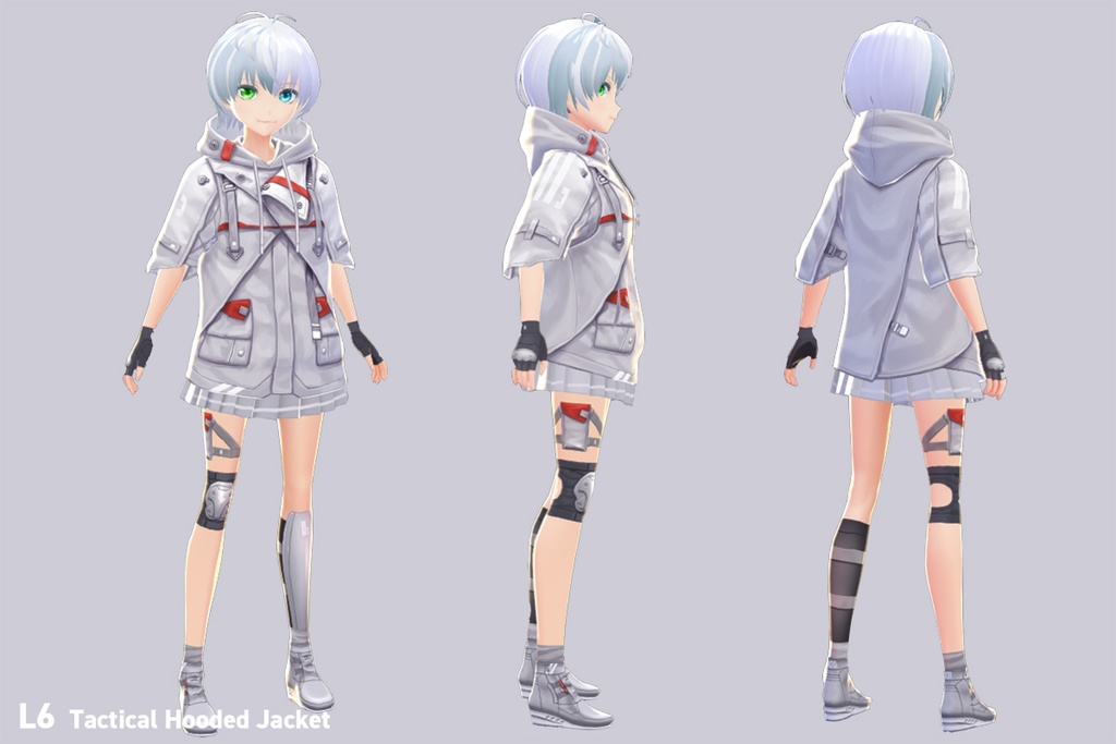 VRoid正式版対応済☆★L6 Tactical Hooded Jacket★☆試着有【VroidStudio正式版用衣装テクスチャ】