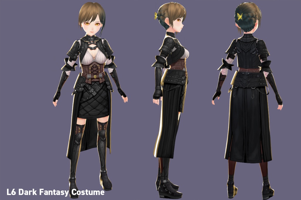 VRoid正式版対応済☆★L6 Dark Fantasy Costume★☆試着有【VroidStudio正式版用衣装テクスチャ】