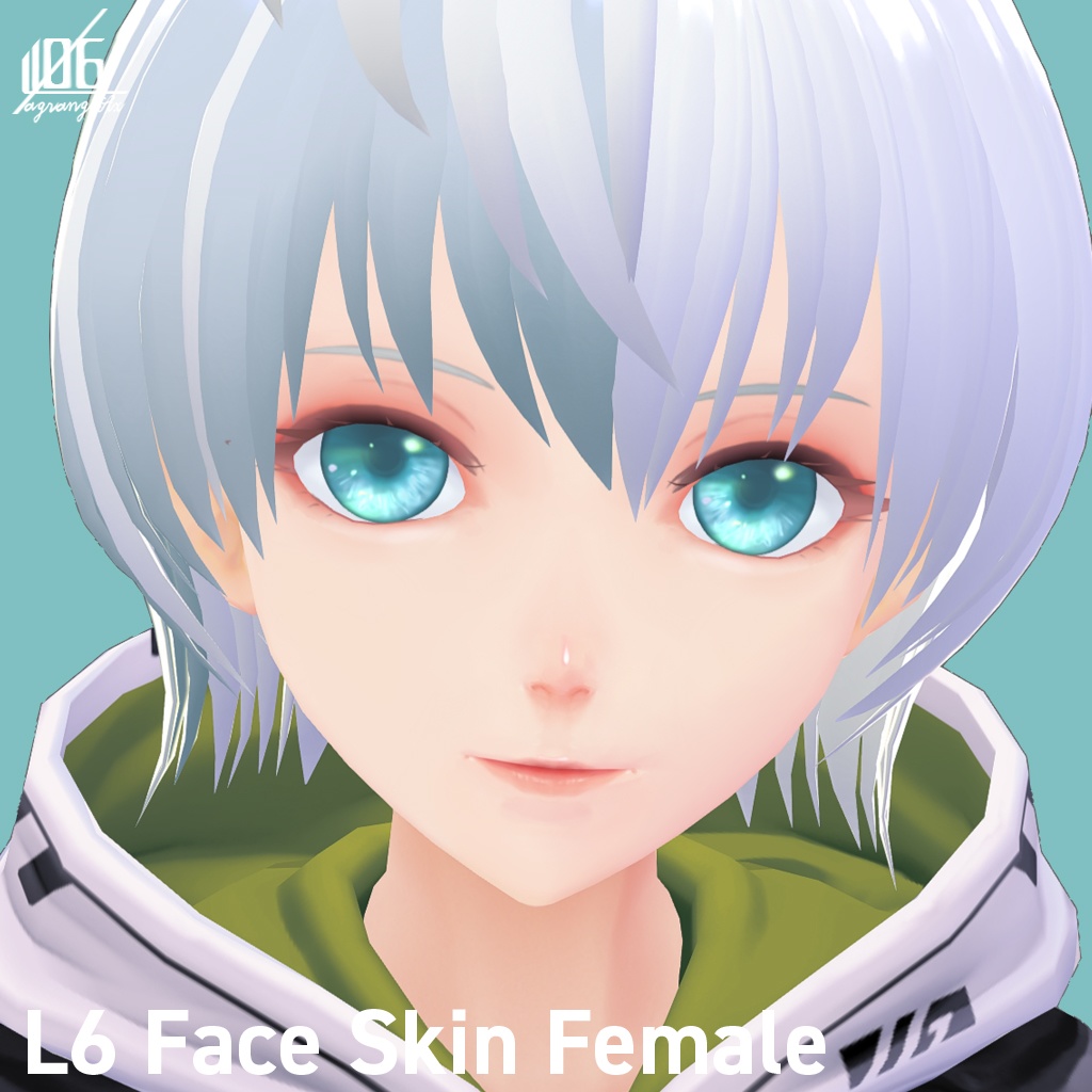 VRoid正式版対応済☆★L6 フェイススキン（女性用）瞳5色付/Face Skin Female +α★☆【VroidStudio texture】