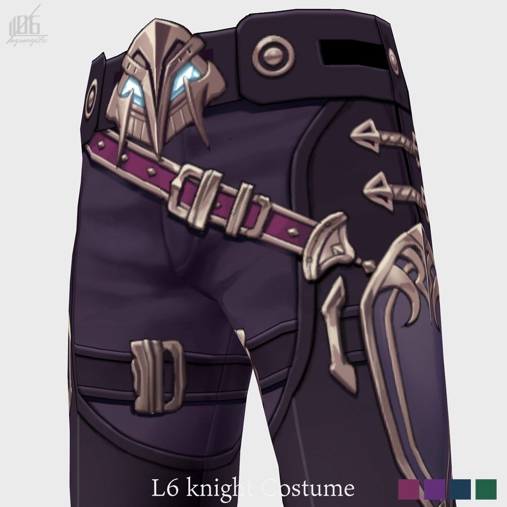 4/16グリーン追加☆★L6 knight costume ★☆(カラー×4+発光パーツ有り)【VroidStudio用正式版用衣装テクスチャ】