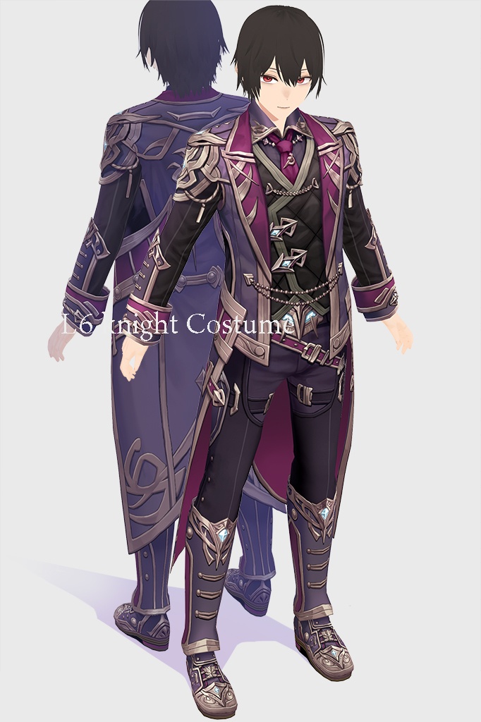 4/16グリーン追加☆★L6 knight costume ★☆(カラー×4+発光パーツ有り)【VroidStudio用正式版用衣装テクスチャ】