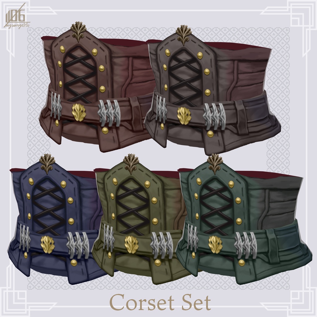 新作!☆★L6 Leather ArmourⅡ★☆(Color×5)【VroidStudio用正式版用衣装テクスチャ】