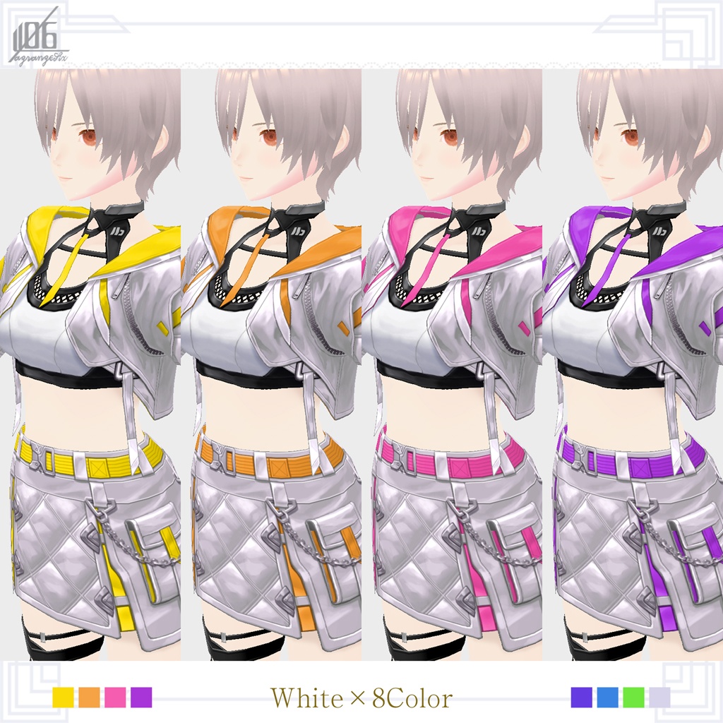 新作!★★L6 Cyber Punk Jacket SS★★2×8Color【VroidStudio用正式版用衣装テクスチャ】