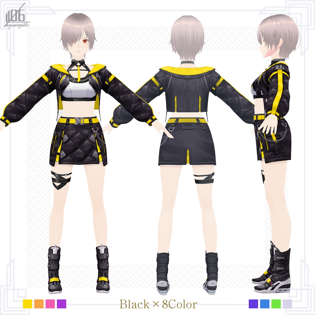 新作!★★L6 Cyber Punk Jacket SS★★2×8Color【VroidStudio用正式版用衣装テクスチャ】