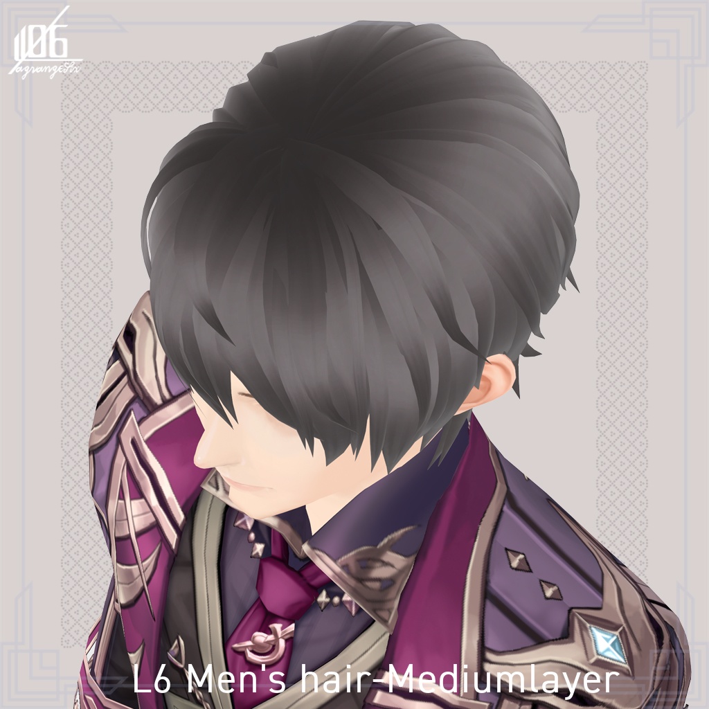 ☆★L6 メンズヘア-ミディアムレイヤー/Men's Hair-Mediumlayer★☆【VroidStud Hair Items】