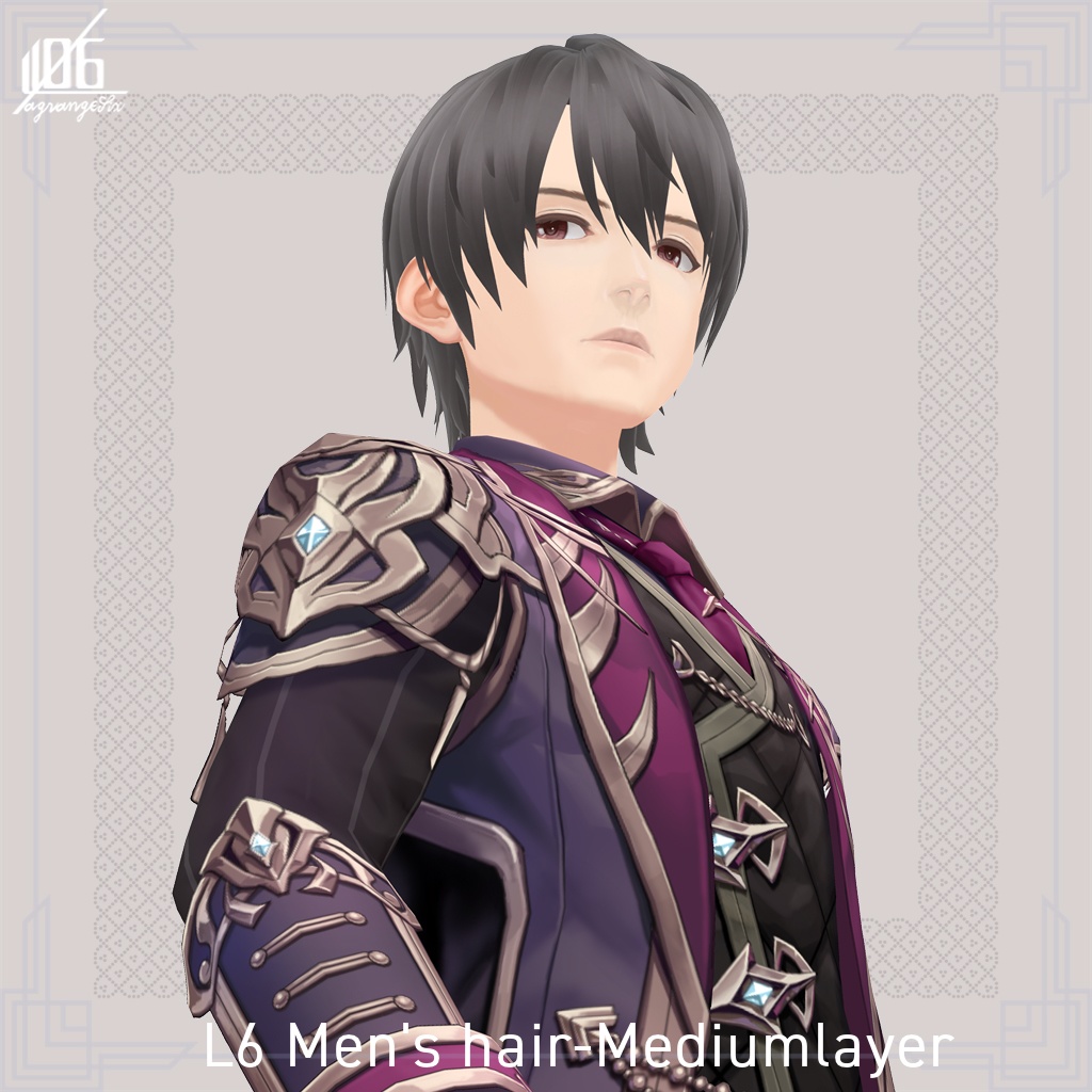 ☆★L6 メンズヘア-ミディアムレイヤー/Men's Hair-Mediumlayer★☆【VroidStud Hair Items】